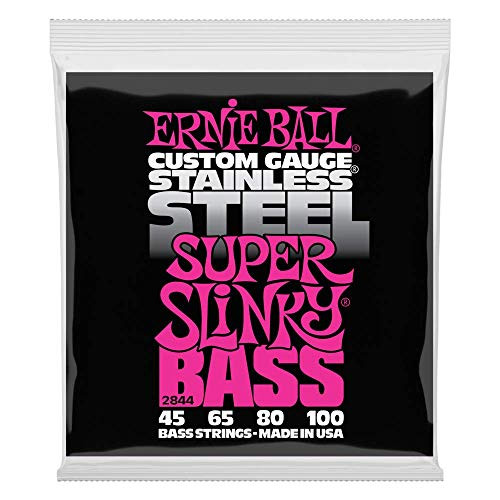 Ernie Ball Stainless Steel Super Slinky Bass Set, .045 - .100