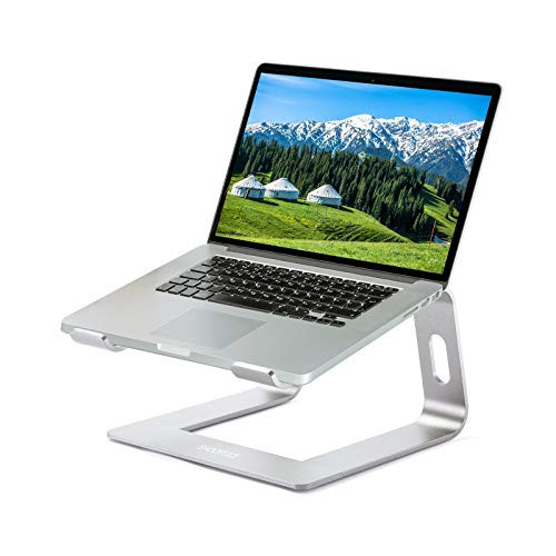 SHOOFFICE Laptop Stand,?Ergonomic Detachable Portable Aluminum Computer Riser Holder for Desk, Compatible with MacBook Air Pro, Dell XPS, HP, Lenovo 10-15.6" Laptops Silver