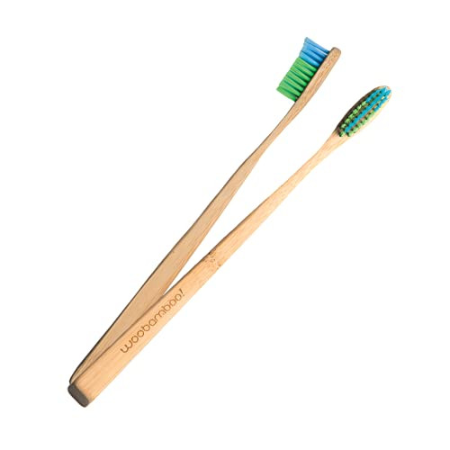 Bamboo Toothbrush - Slim Handle - Soft Bristle - BPA Free Nylon Bristles - Eco-Friendly, Biodegradable, Compostable, Vegan by WooBamboo