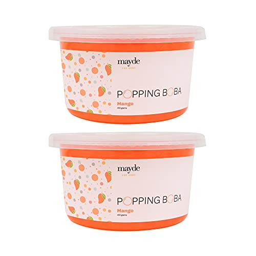 Mayde Bursting Popping Boba Pearls - Tropical Mango -490 grams, 2 pack-