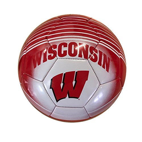 Icon Sports NCAA Size 5 Regulation Soccer Ball -Wisconsin Badgers-