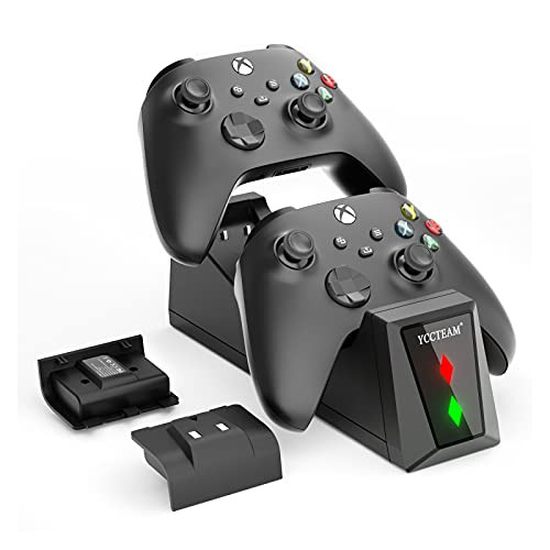 Controller Charger for Xbox Series X/S, Controller Charger Station Compatible with Xbox Series X/S, Dual Controller Charging Station with 2 Rechargeable Battery Packs