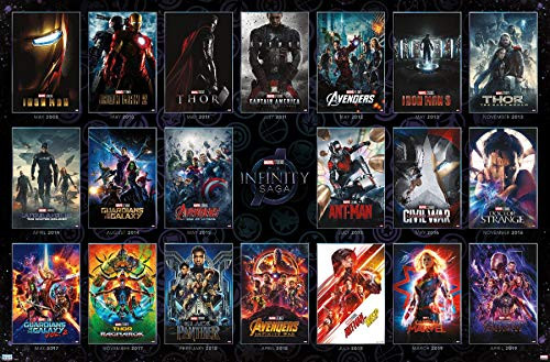 Trends International Marvel Avengers: The Infinity Saga - One Sheet Grid Wall Poster, 22.375" x 34", Premium Unframed Version
