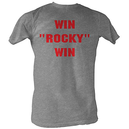 Rocky MGM Movie Win Adult T-Shirt Tee Gray