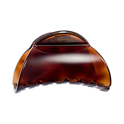 EVITA PERONI Large Black Tortoise Resin Hair Shark Claw Clip Accessories for Women EVITA PERONI Large Black Tortoise Resin Hair Shark Claw Clip Accessories for Women