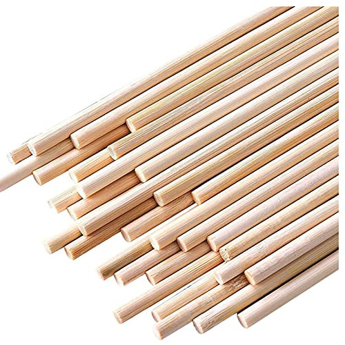 25PCS Dowel Rods Wood Sticks Wooden Dowel Rods - 1/4 x 12 Inch Unfinished Bamboo Sticks - for Crafts and DIYers 25PCS Dowel Rods Wood Sticks Wooden Dowel Rods - 1/4 x 12 Inch Unfinished Bamboo Sticks - for Crafts and DIYers