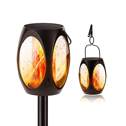 NENRENT Outdoor Solar Torch Lights, 40" Waterproof 96 LED solar torch light with flickering flame Landscape Decoration Lighting Dusk to Dawn Auto On/Off Garden Pathway Lights for Patio Driveway 1 Pack