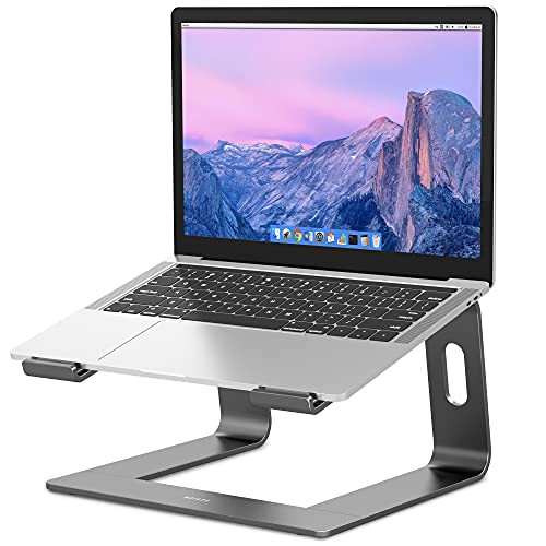 BESIGN LS03 Aluminum Laptop Stand, Ergonomic Detachable Computer Stand, Riser Holder Notebook Stand Compatible with Air, Pro, Dell, HP, Lenovo More 10-15.6" Laptops, Gray