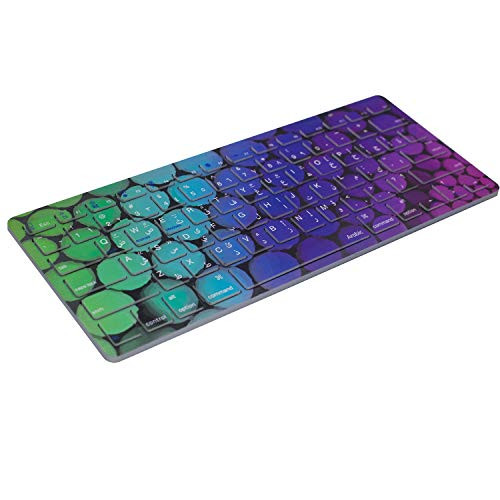 Russian Wireless Bluetooth Keyboard Ultra-Slim Wireless Bluetooth Keyboard for iPad, iPad Pro,iPhone,iOS,Mac OS,Android Tablets,Windows-Gradient Ball Pattern-