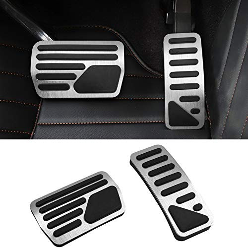 Jaronx No Drill Pedal Covers Compatible with Jeep Grand Cherokee 2011-2020  and  Compatible with Dodge Durango 2011-2020, Anti-Slip Gas Pedal and Break Pedal Cover Foot Pedal Pads