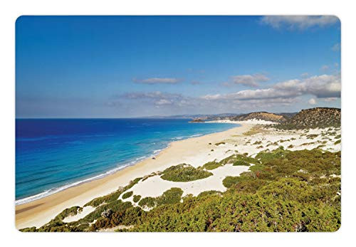 Ambesonne Cyprus Pet Mat for Food and Water, Nature Theme Image with Beach of Karpas Peninsula Northern Part of Island Scene, Non-Slip Rubber Mat for Dogs and Cats, 18" X 12", Multicolor Ambesonne Cyprus Pet Mat for Food and Water, Nature Theme Image with Beach of Karpas Peninsula Northern Part of Island Scene, Non-Slip Rubber Mat for Dogs and Cats, 18" X 12", Multicolor
