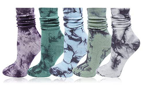 Bellady Women's Soft Colorful Tie-Dye Socks, Cotton Casual Crew Sock 5 Pack, Fashion Novelty Unisex Tie Dye Socks Bellady Women's Soft Colorful Tie-Dye Socks, Cotton Casual Crew Sock 5 Pack, Fashion Novelty Unisex Tie Dye Socks