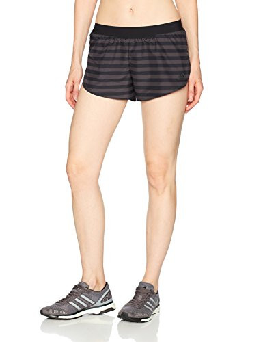 adidas Women's Running Adizero Split Shorts, Black/Mystery Blue, X-Large/2"