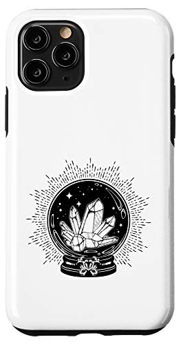iPhone 11 Pro Retro Vintage Witchy Crystal Ball Witch Crystals with Stars Case