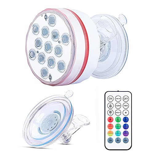 LED Submersible Pool Light Battery Operated,Homly IP68 Full Waterproof Underwater Light with Large Suction,Inground Pool,Above Ground Pool,Magnetic 16 Colors Changing LED Light for Swimming Pool 1 Set LED Submersible Pool Light Battery Operated,Homly IP68 Full Waterproof Underwater Light with Large Suction,Inground Pool,Above Ground Pool,Magnetic 16 Colors Changing LED Light for Swimming Pool 1 Set