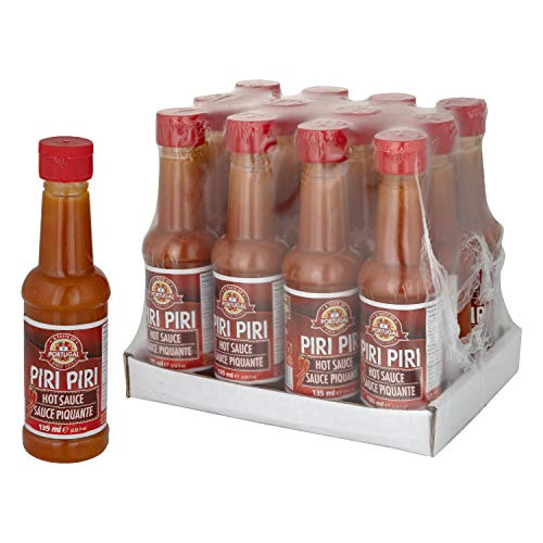 Piri Piri Hot Sauce from Portugal | Peri Peri Spicy Hot Sauce | 12 Pack -135 ML Bottles-