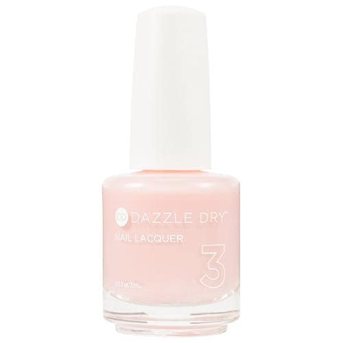Dazzle Dry Nail Lacquer - Livin' La Vida Yoga, a soft and pale creamy pink with a hint of diamond dusted shimmer. Semisheer. -0.5 fl oz-
