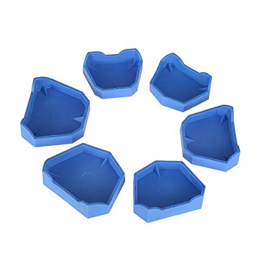 6Pcs/set 3 Sizes Dental Model Base Set Dental Mold Plaster Base Denture Tray Dental Lab Former Base Kit Oral Hygiene Care