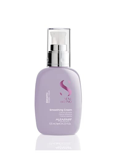 Alfaparf Milano Semi Di Lino Smooth Smoothing Cream for Frizzy and Rebel Hair - Controls Frizz - Protects from Heat and Humidity - Straightens and Hydrates Unruly Hair, 4.23 fl. oz.
