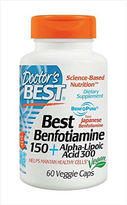 Doctor's Best - Benfotiamine/Alpha Lipoic Acid 150 mg/300 mg - 60 Vegetarian Capsules