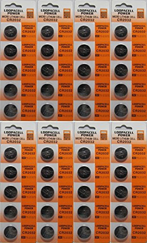 40 Pack Lithium Coin Battery - 3 Volt - for Keyless Entry and Remote Controls - CR2032 Size - Loopacell Brand