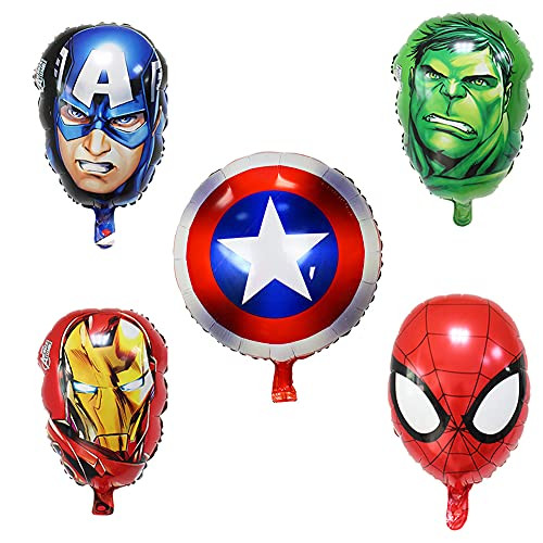 5 pcs superhero party supplies Avengers Mylar Foil Balloon Avengers SuperHero Birthday Party Supplies party decoration