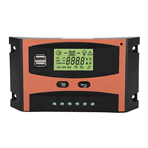 Akozon MPPT Charge Controller PCB Circuit Board 12V / 24V Solar Panel Regulador LCD Display Automatic Battery Controller -30A-
