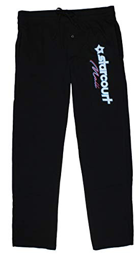 Seven Times Six Stranger Things Men's Starcourt Mall Adult Loungewear Pajama Pants -3XL- Black