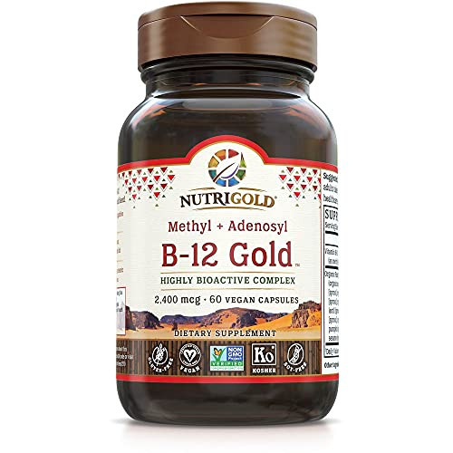 Vitamin B12 Gold with Methyl Adenosyl 2,400 MCG -60 Plant Capsules-