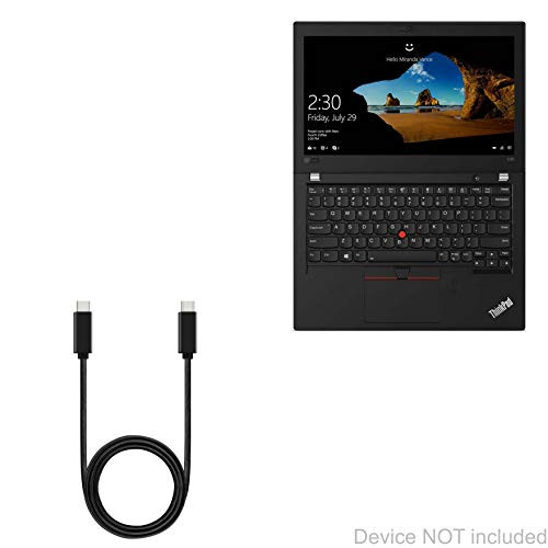 Cable for Lenovo ThinkPad X280 with Touchscreen -12.5 in- -Cable by BoxWave- - DirectSync PD Cable -3ft- - USB-C to USB-C -100W-, Type C Braided 3ft Charge and Sync Cable - Jet Black Cable for Lenovo ThinkPad X280 with Touchscreen -12.5 in- -Cable by BoxWave- - DirectSync PD Cable -3ft- - USB-C to USB-C -100W-, Type C Braided 3ft Charge and Sync Cable - Jet Black