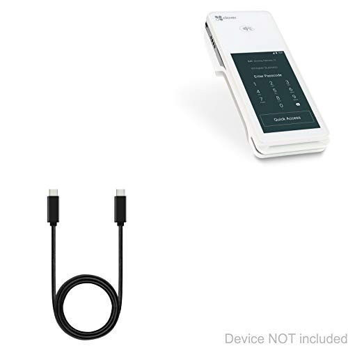 Cable for Clover Flex -Cable by BoxWave- - DirectSync PD Cable -3ft- - USB-C to USB-C -100W-, Type C Braided 3ft Charge and Sync Cable for Clover Flex - Jet Black