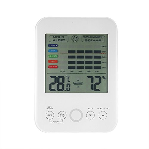 Mallb LCD Digital Indoor Thermometer Hygrometer Mold Alert Comfort Level Display Home Temperature Humidity Meter Tester