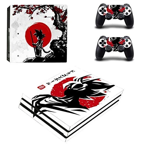 PS4 Pro Console Skin Set Vinyl Decals Stickers for Playstation 4 Pro Console Dualshock 2 Controllers Anime -PS4 Pro Only- by okanhyeu