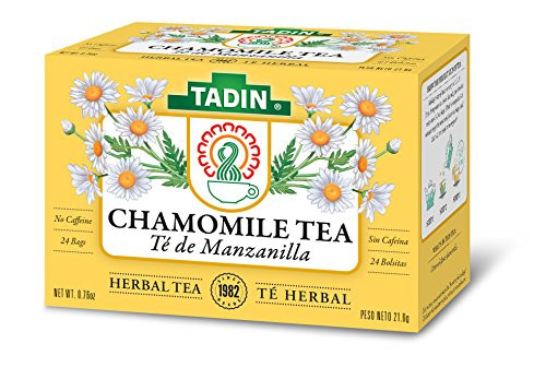 Tadin Herb  and  Tea Co. Chamomile Herbal Tea, Caffeine Free, 24 Tea Bags Per Box, Pack of 6