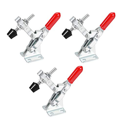uxcell 3 Pcs Hand Tool Vertical Toggle Clamp Quick Release Clamp 110 lbs/50kg Holding Capacity