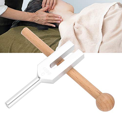 Tuning Forks with Fixed Weights, Tuning Energy Fork, Yoga Tuning Fork 4096 Tuning Fork Aluminum Alloy Tuning Fork Wood Hammer Sound Healing Therapy Tool Set