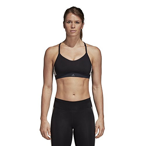 adidas Training All Me 3 Stripes Bra, Black Stripes Side, XX-Small