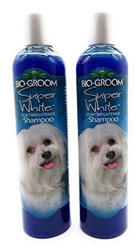 Bio-groom Super White Coat Brightener Pet Shampoo - 12Oz.-Pack of 2-