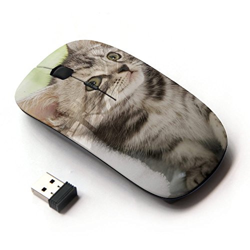 Graphic4You Baby Cat Animal Design Ergonomic Wireless Mouse with Nano Receiver