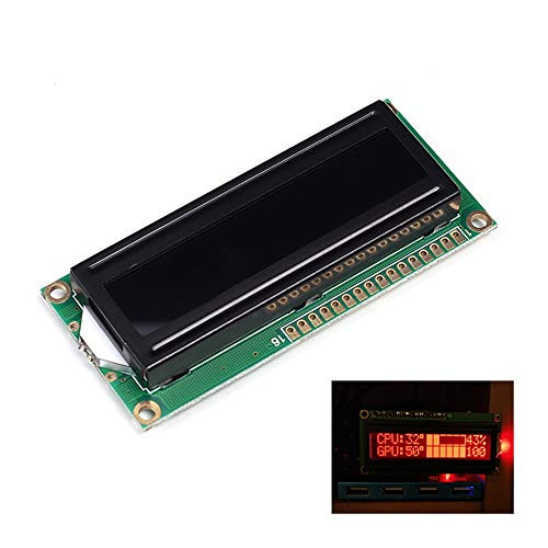 is 5V 1602A Screen LCD 16x2 Red Character Dot LCD Matrix 1602 Red LCD Display Module Black Background Parallel Port e-goto Store