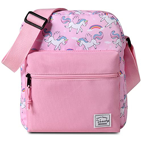 Crossbody Bag Purse for Girls,VASCHY Lightweight Small Messenger Shoulder Bag Gift for Preteen/Teen Little Kids Unicorn