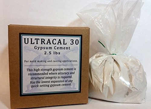 Ultracal 30 Gypsum Cement 2.5 lbs / 1.13 kg - Plaster - For Mold Making and Casting, Ideal for Latex Molds Takes Excellent Detail Ultracal 30 Gypsum Cement 2.5 lbs / 1.13 kg - Plaster - For Mold Making and Casting, Ideal for Latex Molds Takes Excellent Detail
