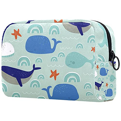 Women Makeup Bag,Cosmetic Storage Bag seamless whales cute for Travel,Cosmetics Organizer Women Makeup Bag,Cosmetic Storage Bag seamless whales cute for Travel,Cosmetics Organizer