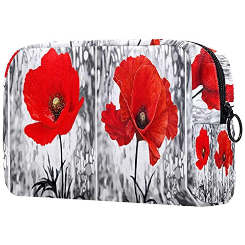 Women Makeup Bag,Cosmetic Storage Bag oil painting vintage red poppy for Travel,Cosmetics Organizer Women Makeup Bag,Cosmetic Storage Bag oil painting vintage red poppy for Travel,Cosmetics Organizer