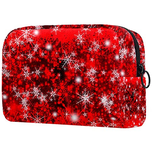 Women Makeup Bag,Cosmetic Storage Bag red christmas snowflakes for Travel,Cosmetics Organizer Women Makeup Bag,Cosmetic Storage Bag red christmas snowflakes for Travel,Cosmetics Organizer