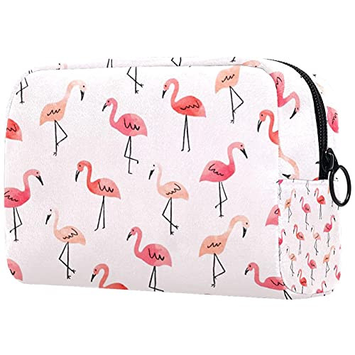 Women Makeup Bag,Cosmetic Storage Bag Pink flamingo for Travel,Cosmetics Organizer