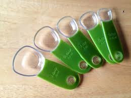 Joie Measuring Spoons 5 Pc Set Orange Green Red Kitchen Baking Tool Spoon -Green-