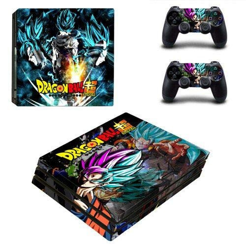 PS4 Pro Console Skin Set Vinyl Decals Stickers for Playstation 4 Pro Console Dualshock 2 Controllers Songoku -PS4 Pro Only- by Tullia