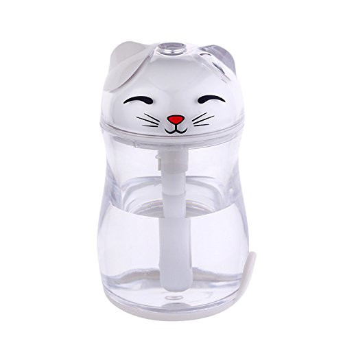 SoHome 180ml Lucky Cat Humidifier Moisturizing air with LED colorful night light  plusUSB cable for home, car, office