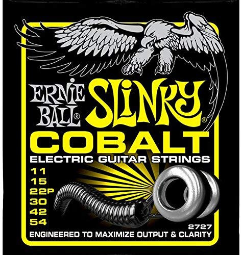 Ernie Ball 2727 Cobalt Beefy Slinky Electric Guitar Strings Set 2 PACK -11 - 54-
